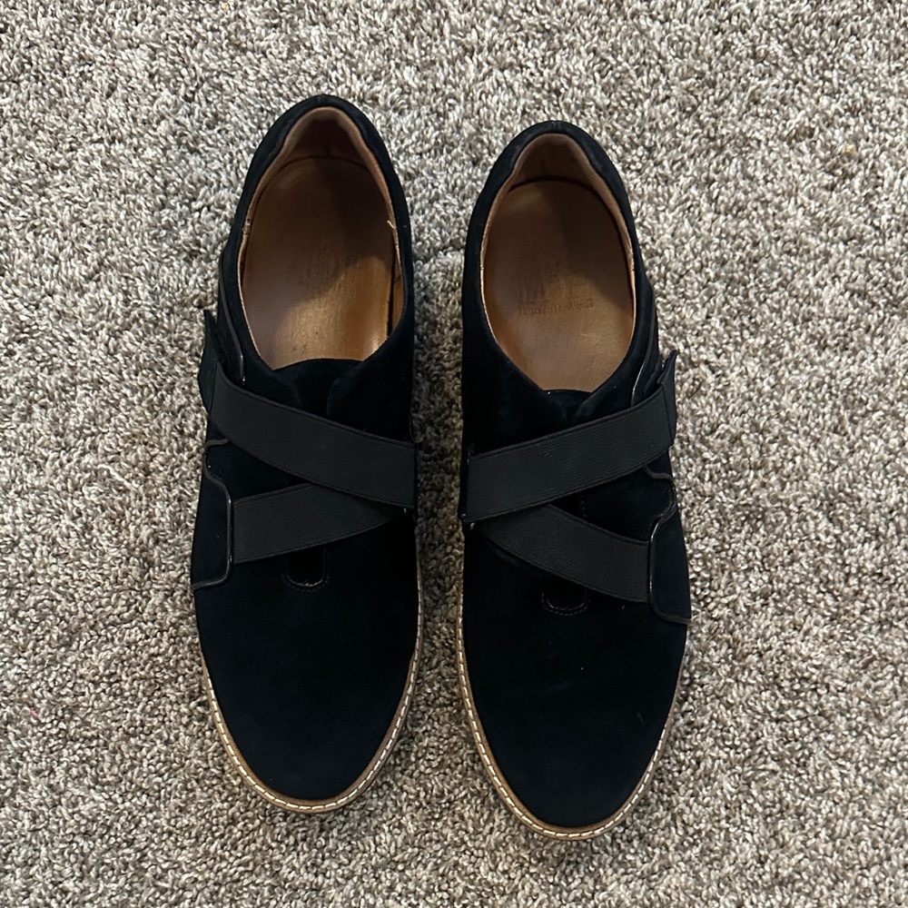 L'Amour Black Suede Loafers
